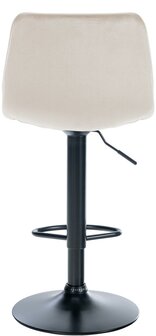 2-delige set barkrukken Lix fluweel zwart, Creme