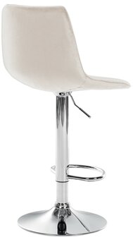 2-delige set barkrukken Lix fluweel chroom, Creme