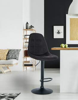 Barstoel Ilmiri Stof B, Zwart