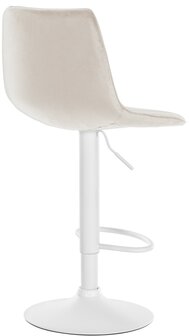 2-delige set barkrukken Lix fluweel wit, Creme