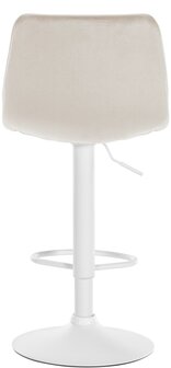 2-delige set barkrukken Lix fluweel wit, Creme