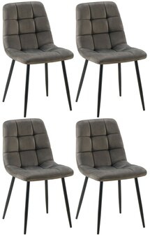 4-delige set eetkamerstoelen Entibas, 