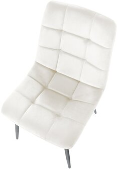 2-delige set eetkamerstoel Teldi fluweel, Creme