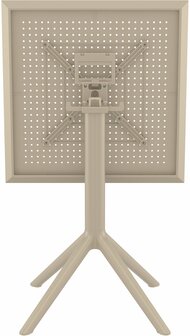 Inklapbare tafel Ska vierkant, Taupe