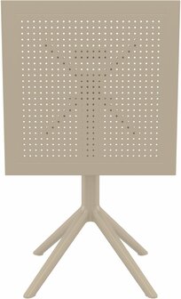 Inklapbare tafel Ska vierkant, Taupe
