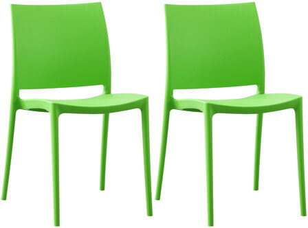 2-delige set stoel Moten, Groen