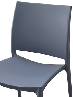 2-delige set stoel Moten, Grijs