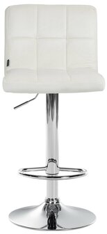 Barkruk Pure Fluweel chroom, Creme