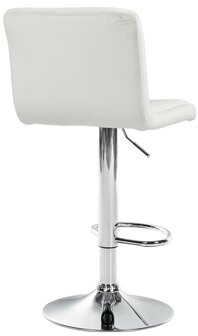 Barkruk Pure Fluweel chroom, Creme