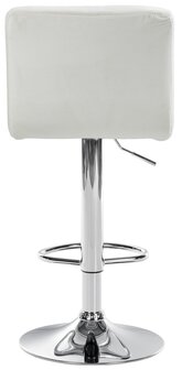 Barkruk Pure Fluweel chroom, Creme
