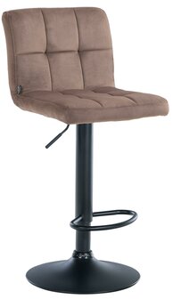 Barkruk Pure fluweel zwart, Bruin