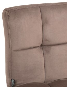 Barkruk Pure fluweel zwart, Bruin