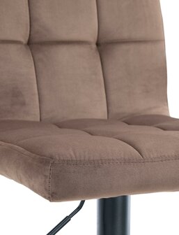 Barkruk Pure fluweel zwart, Bruin
