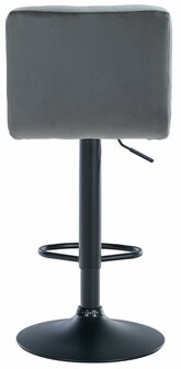 Barkruk Pure Fluweel zwart, Grijs