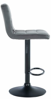Barkruk Pure Fluweel zwart, Grijs