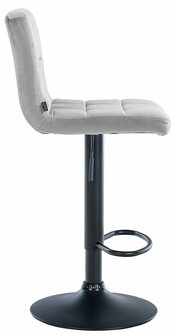 Barkruk Pure Fluweel zwart, Grijs
