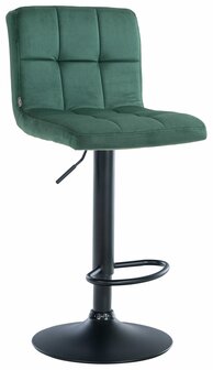 Barkruk Pure fluweel zwart, Groen