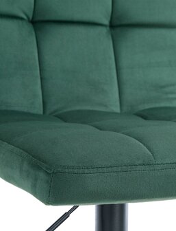 Barkruk Pure fluweel zwart, Groen