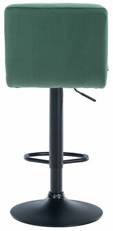 Barkruk Pure fluweel zwart, Groen