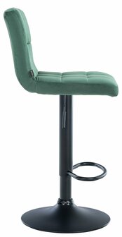 Barkruk Pure fluweel zwart, Groen
