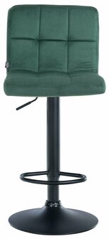 Barkruk Pure fluweel zwart, Groen