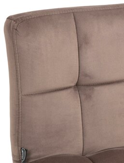 Barkruk Pure Fluweel wit, Bruin