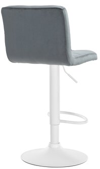 Barkruk Pure fluweel wit, Grijs