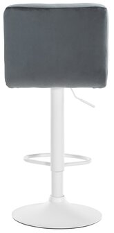 Barkruk Pure fluweel wit, Grijs