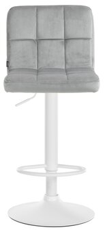 Barkruk Pure Fluweel wit, Grijs