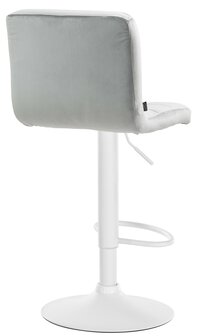 Barkruk Pure Fluweel wit, Grijs