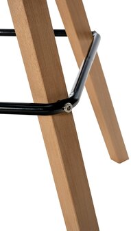 Barkruk Cirbon Kunstleer Vierkant natuur, Wit