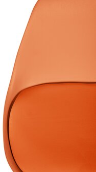 Barstoel Cirbon Kunstleer Vierkant zwart, Oranje