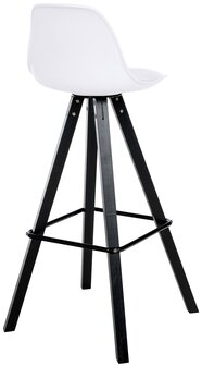 Barstoel Cirbon Kunstleer Vierkant zwart, Wit