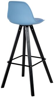Barstoel Cirbon Kunstleer Vierkant zwart, Blauw