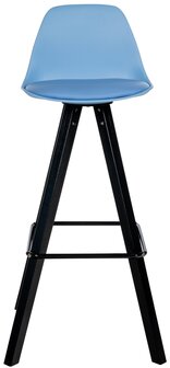 Barstoel Cirbon Kunstleer Vierkant zwart, Blauw