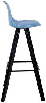 Barstoel Cirbon Kunstleer Vierkant zwart, Blauw
