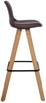 Barkruk Cirbon Stof Vierkant natuur, Bruin