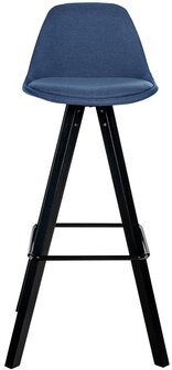 Barstoel Cirbon Stof Vierkant zwart, Blauw