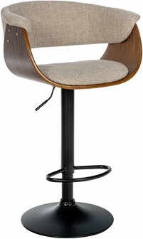 Barkruk Vastel Stof, Creme