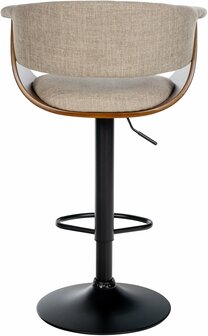 Barkruk Vastel Stof, Creme