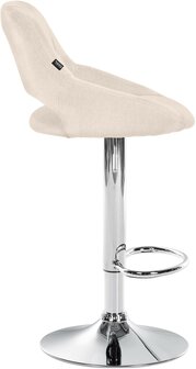 2-delige set barkrukken Melit stof C, Creme