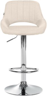 2-delige set barkrukken Melit stof C, Creme