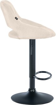 2-delige set barkrukken Melit stof B, Creme