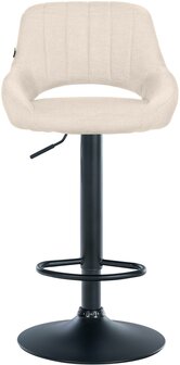 2-delige set barkrukken Melit stof B, Creme