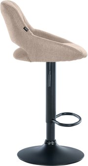 2-delige set barkrukken Melit stof B, Taupe
