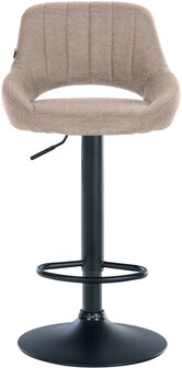 2-delige set barkrukken Melit stof B, Taupe