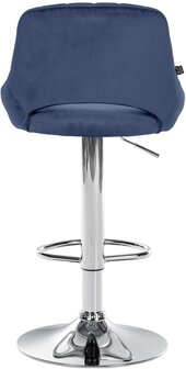 2-delige set barkrukken Melit fluweel C, Blauw