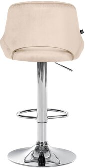 2-delige set barkrukken Melit fluweel C, Creme