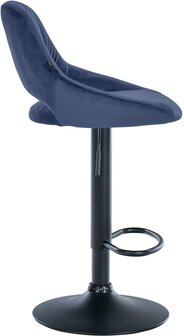 2-delige set barkrukken Melit fluweel B, Blauw