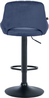 2-delige set barkrukken Melit fluweel B, Blauw